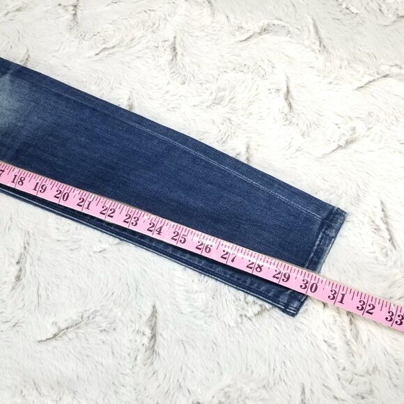 Express Jeans Womens 0R Blue Performance Stretch Legging Mid Rise Dark Wash - Picture 6 of 11